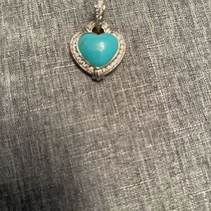 Judith Ripka turquoise enhancer surrounded by cv